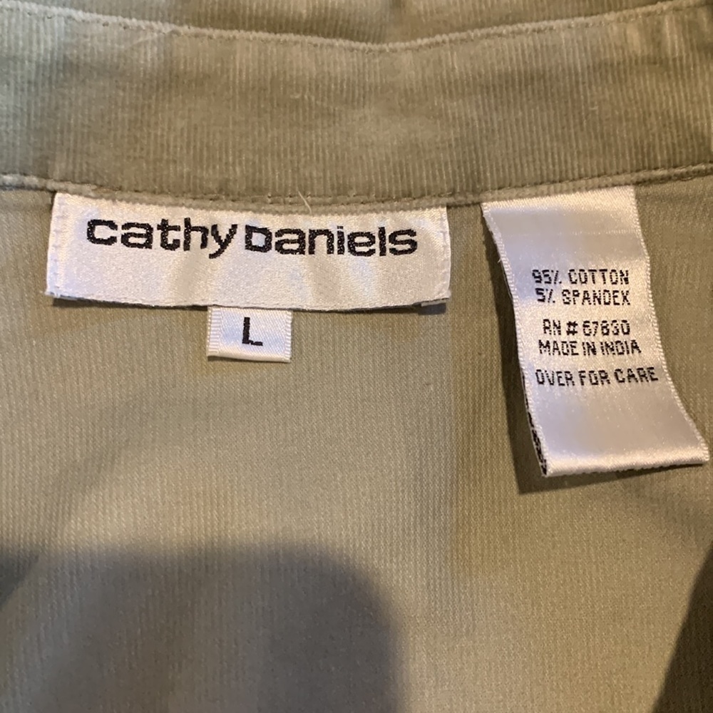 Cathy Daniels Green Corduroy Fill Zipper Jacket Size Large - Picture 7 of 14